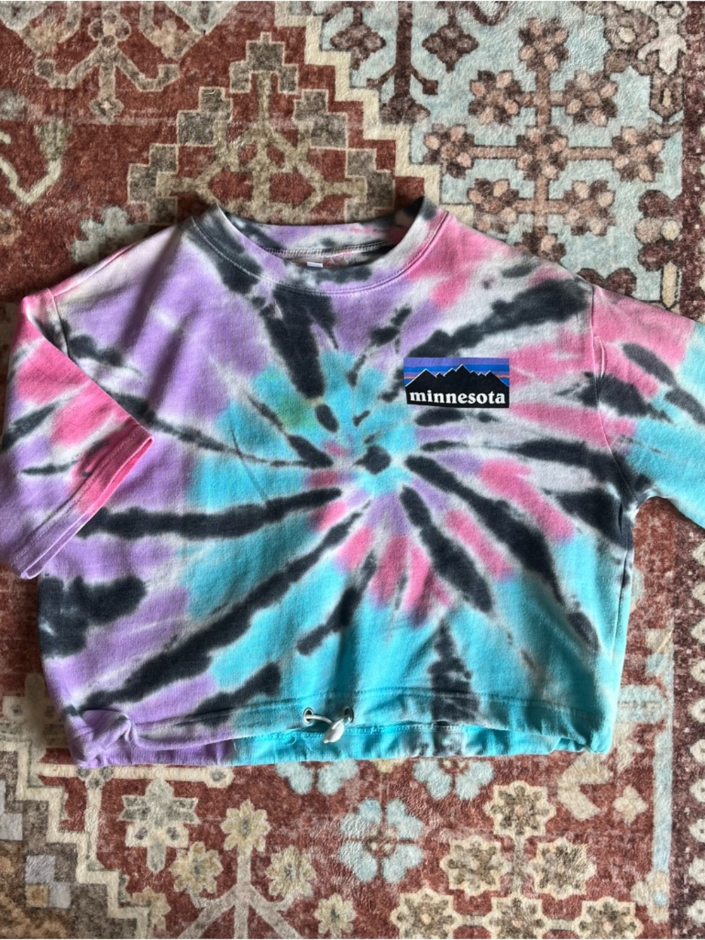 Minnesota Tie‑Dye Crop Top XL- 16” inches